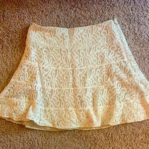 Adorable Cream lace skirt from express . Worn maybe 2x